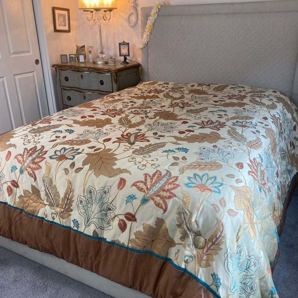 Floral Patterned Bedding King comforter